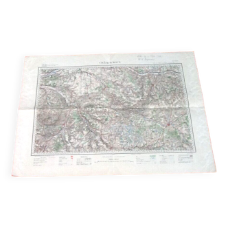 Châteauroux (Indre) Old Geographical Map drawn up, engraved, published...