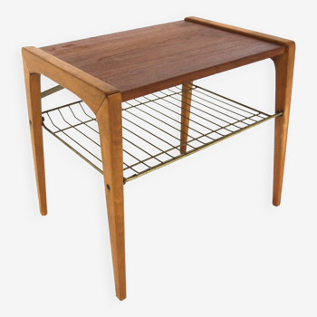 Table d'appoint scandinave "Stringbord" en teck, Suède, 1950