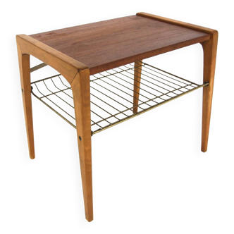 Table d'appoint scandinave "Stringbord" en teck, Suède, 1950