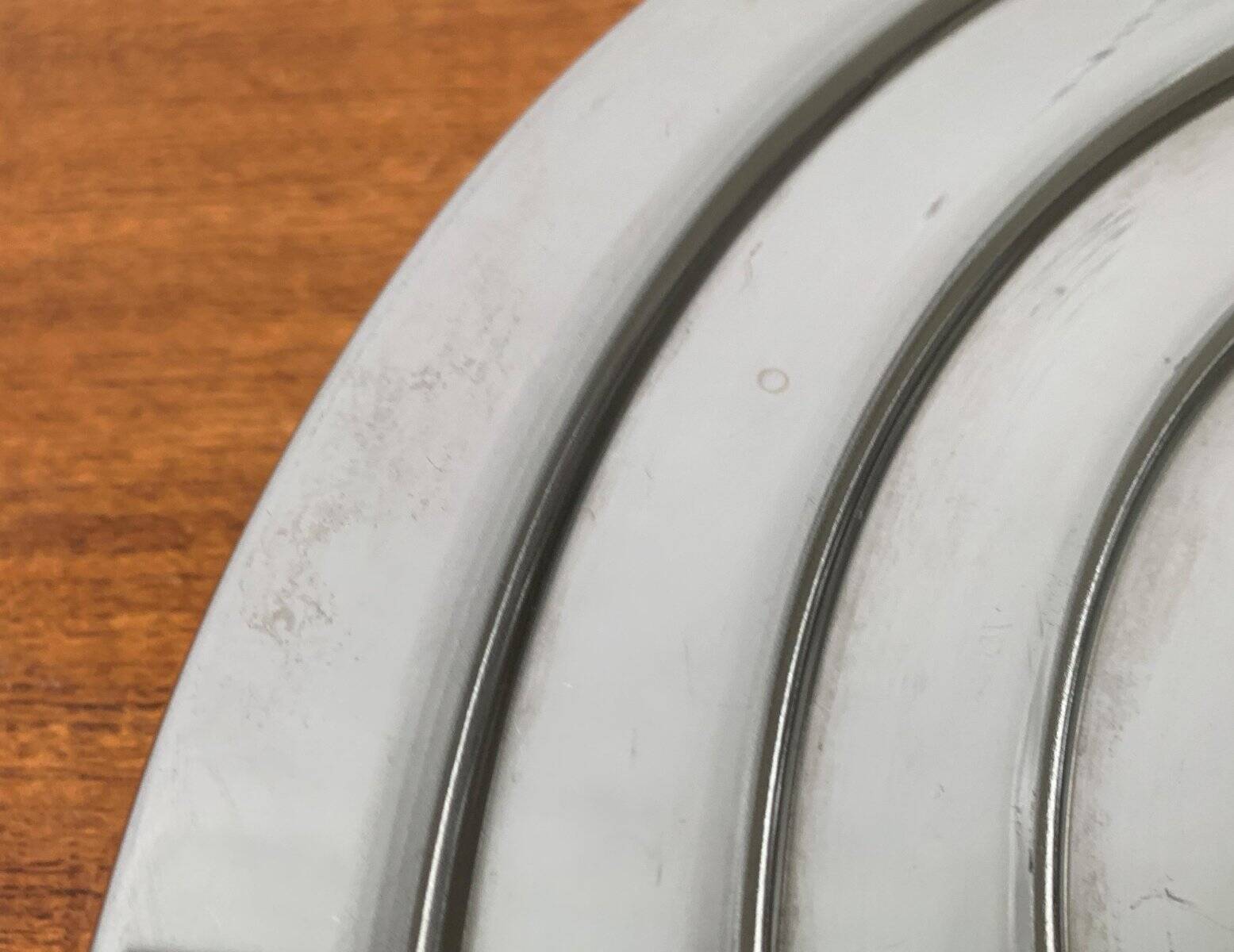 Large postmodern Danish metal bowl by Menu, 1980s.