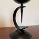Brutalist wrought iron candle holder from the 60s