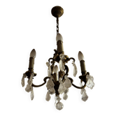 5-arm crystal chandelier in Louis XV style