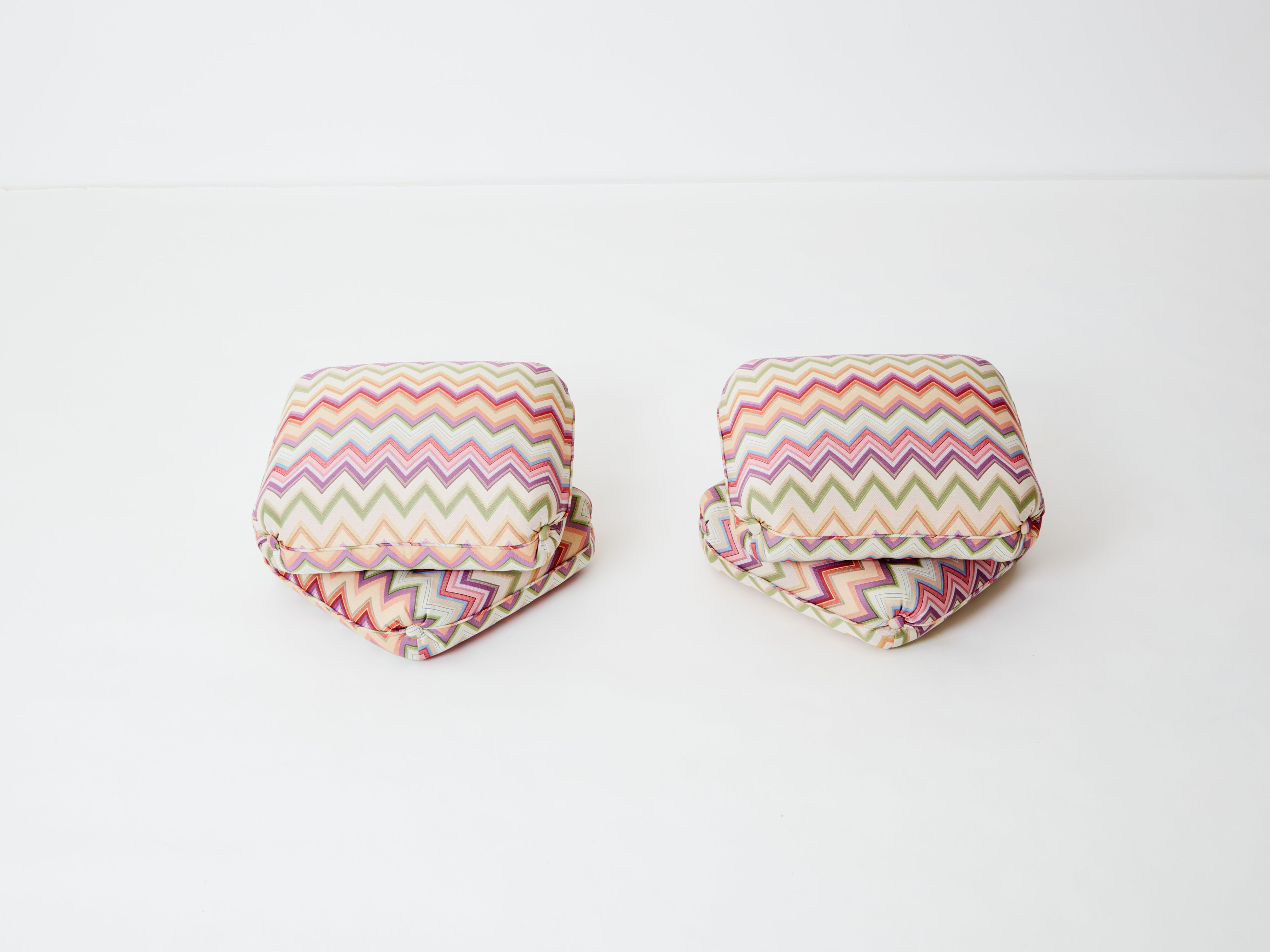 Paire de poufs 1970