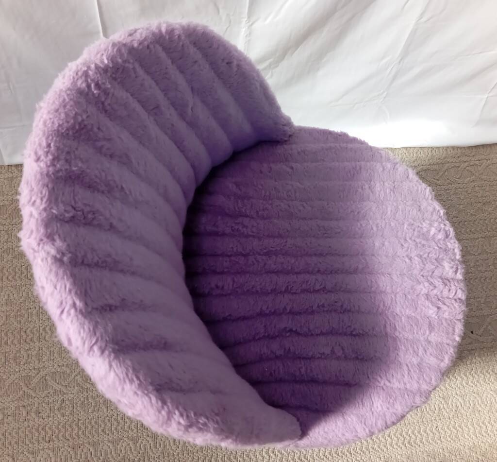 Lilac furry chair from the 50s