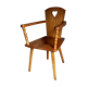 Art-popular armchair 50s in solid wood
