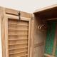 Parisian Art Deco wardrobe, renovated with raw wood.