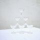 Series of 6 vintage crystal champagne glasses