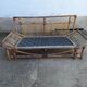 Rattan and bamboo terrace bench