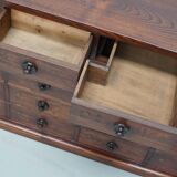 Very Large Antique Hardwood Apothecary Cabinet / Bank of Drawers, ca 1900