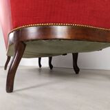 Red velvet bench
