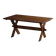 Solid oak dining table with cross base by Danish cabinetmaker, mid-20th century.