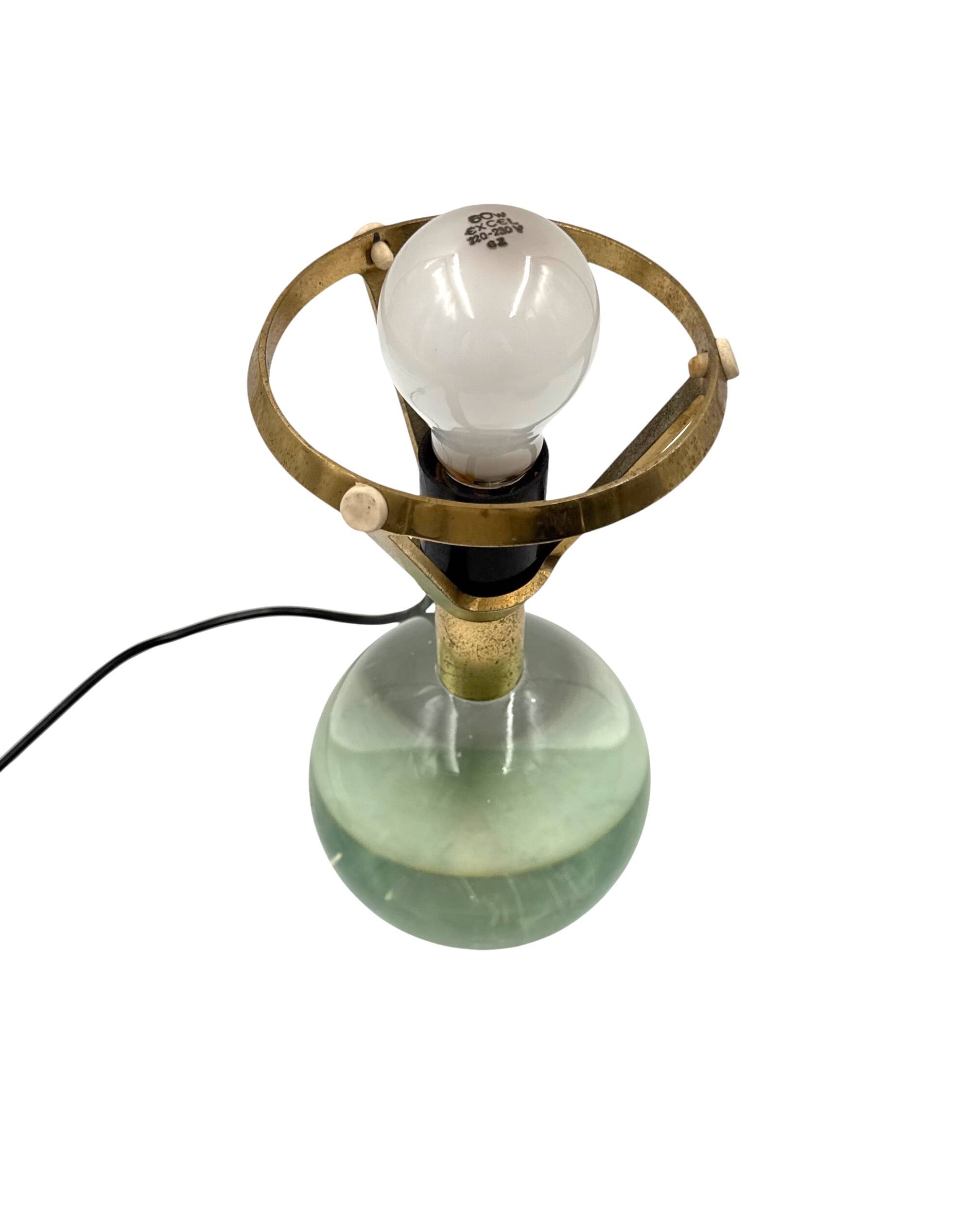 Murano Glass Table Lamp mod. Budur, Roberto Pamio, Leucos Italy, 1970s