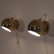 Pair of vintage brass wall lamps 1970