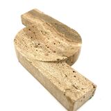 Brutalist travertine ashtray, Cerri Nestore, Italy, 1970s