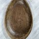 Ethnic handmade wabi sabi wooden spoon dish