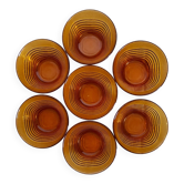 Amber glass bowls Duralex. Vintage