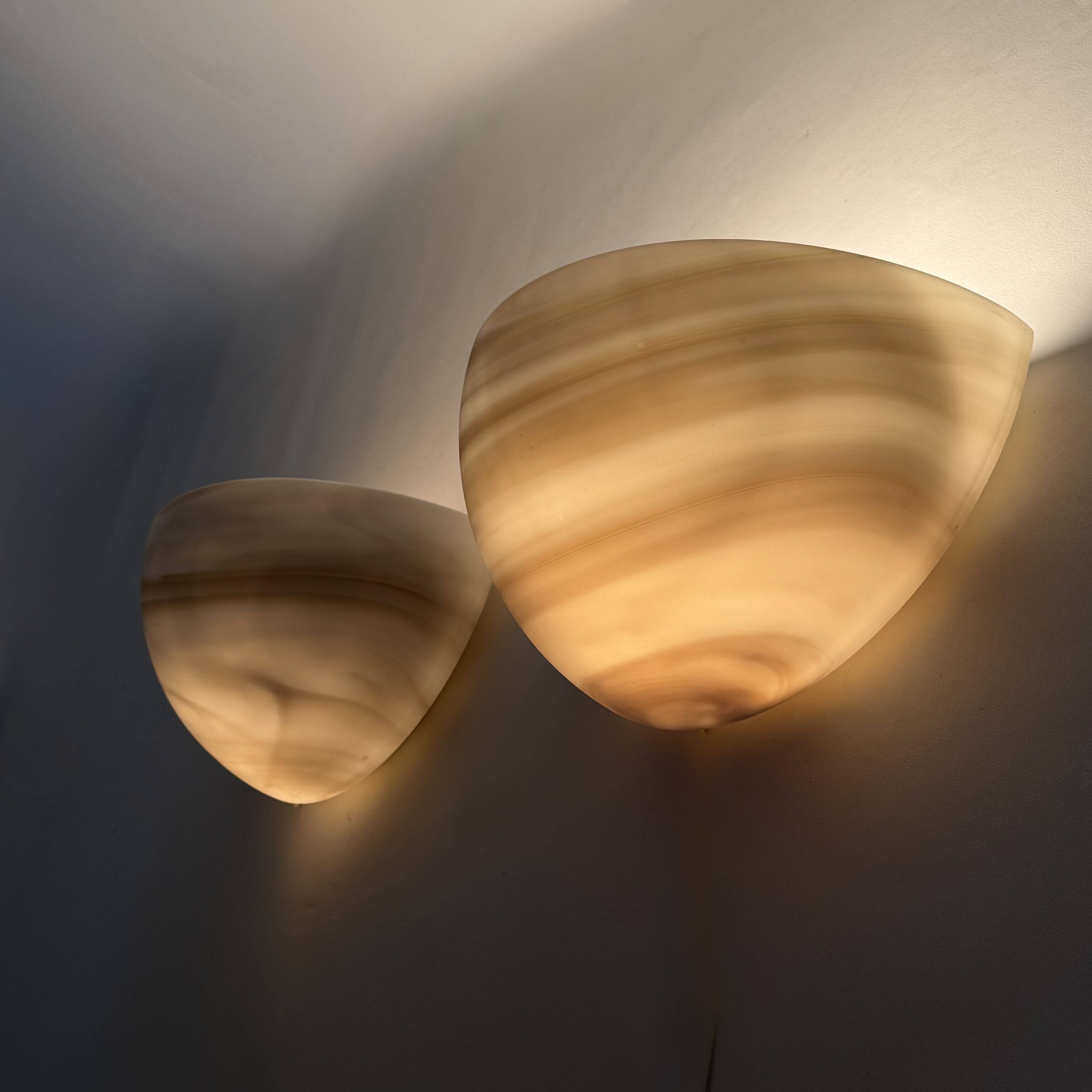 Set of 2 large Peil & Puzzler Carrara wall lamps sconce , 1970s