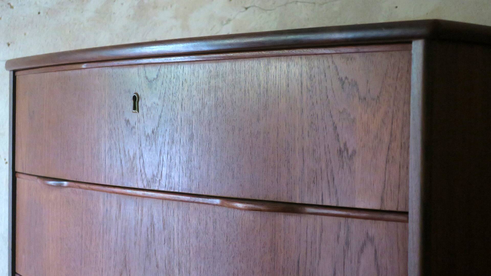 Danish teak chest of drawers signed by Holger Georg Jensen, 1960s