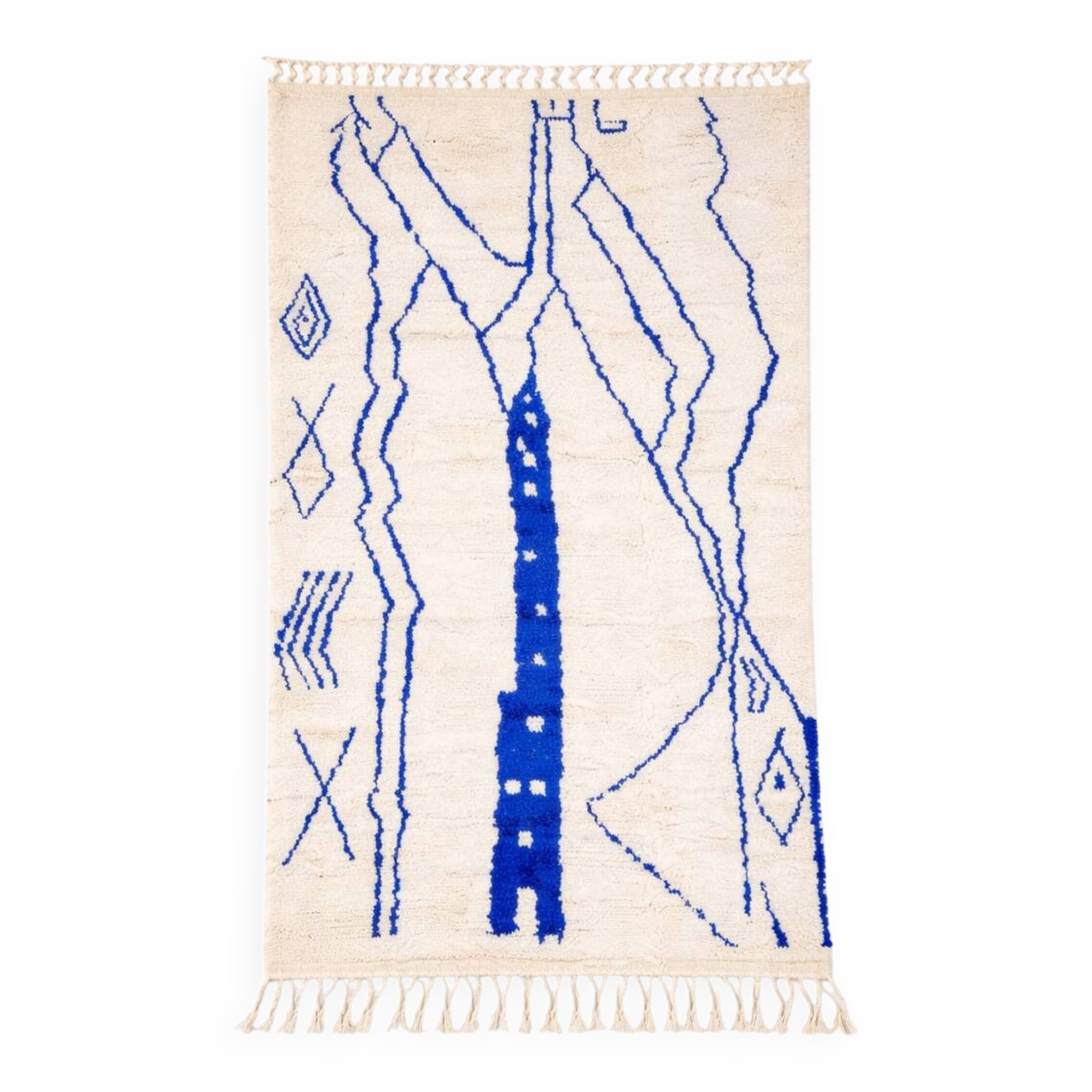 traditional handmade blue Berber rug