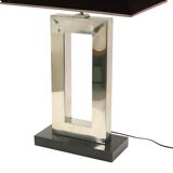 Lampe de table design Eichholtz Arlington en acier inoxydable avec base en granit 72 cm