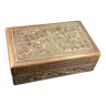 Rectangular copper section box with Khmer decor, Cambodia