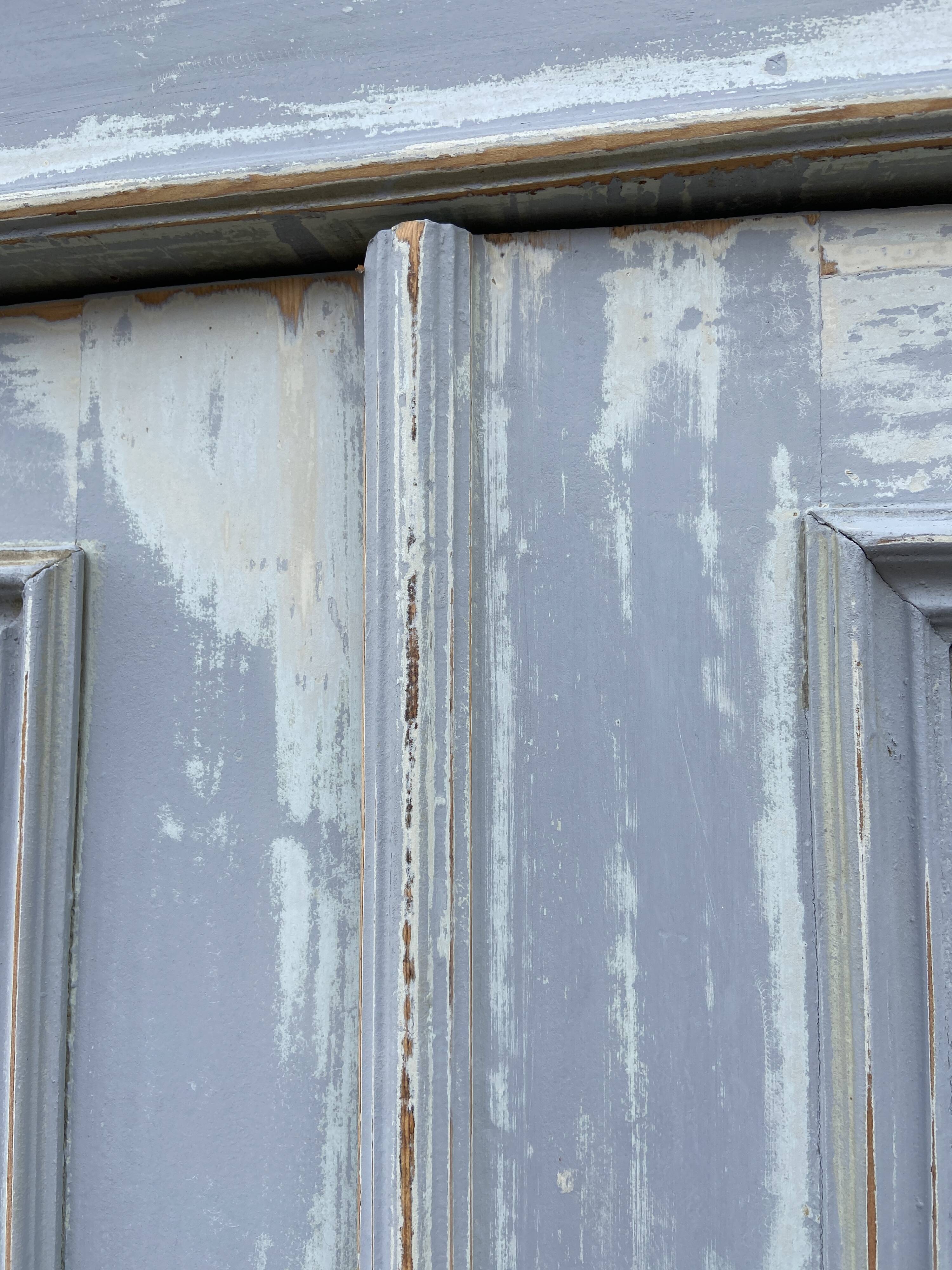 Rustic Alsatian cabinet late 19 Eme painted fir