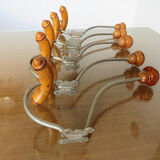 5 old large hooks art deco from the 30/40 years