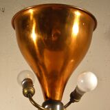 Art Deco three-light ceramic lamp