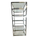 1980s stainless steel and glass bookcase shelf