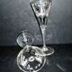Lot de 2 verres à vin Roemer en cristal gravé guirlandes à la roue 1900