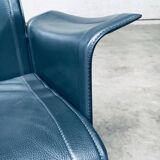 Postmodern Korium KM1 Leather Armchair by Tito Agnoli for Matteo Grassi, Italy, 1980s