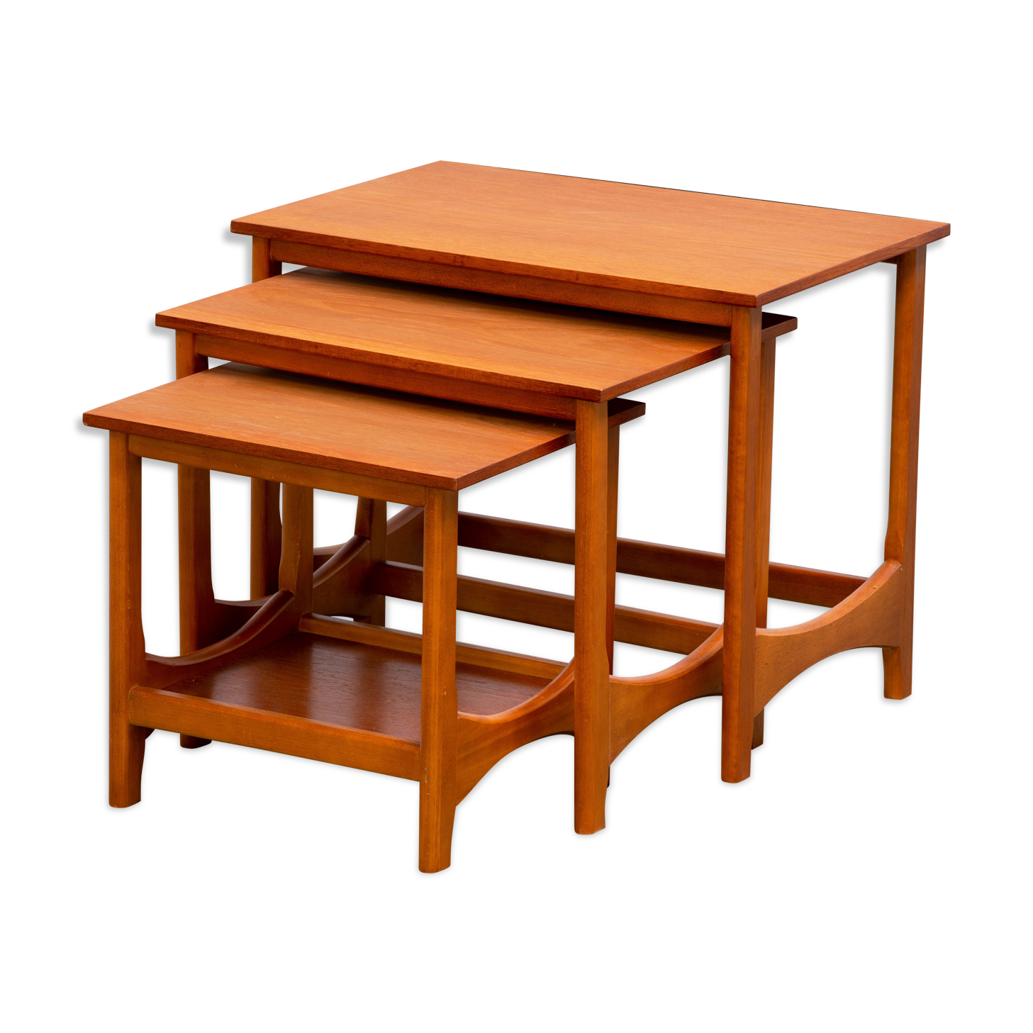 Scandinavian teak nesting coffee tables