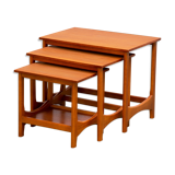 Scandinavian teak nesting coffee tables