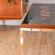 Table basse en céramique, teck & chrome, design, 1970