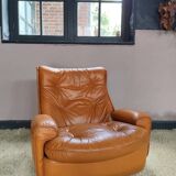 Michel Cadestin leather armchair for Airbone