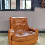 Fauteuil cuir Michel Cadestin pour Airbone