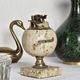 Spherical table lighter in genuine travertine – Italy, circa 1970