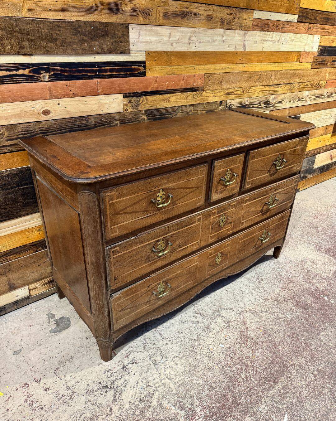 19th-century oak chest of drawers