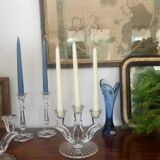 Pair of crystal candlesticks