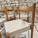 6 chaises Scandinave 1960" sangles tressées