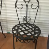 Lot de 6 chaises fer forgé