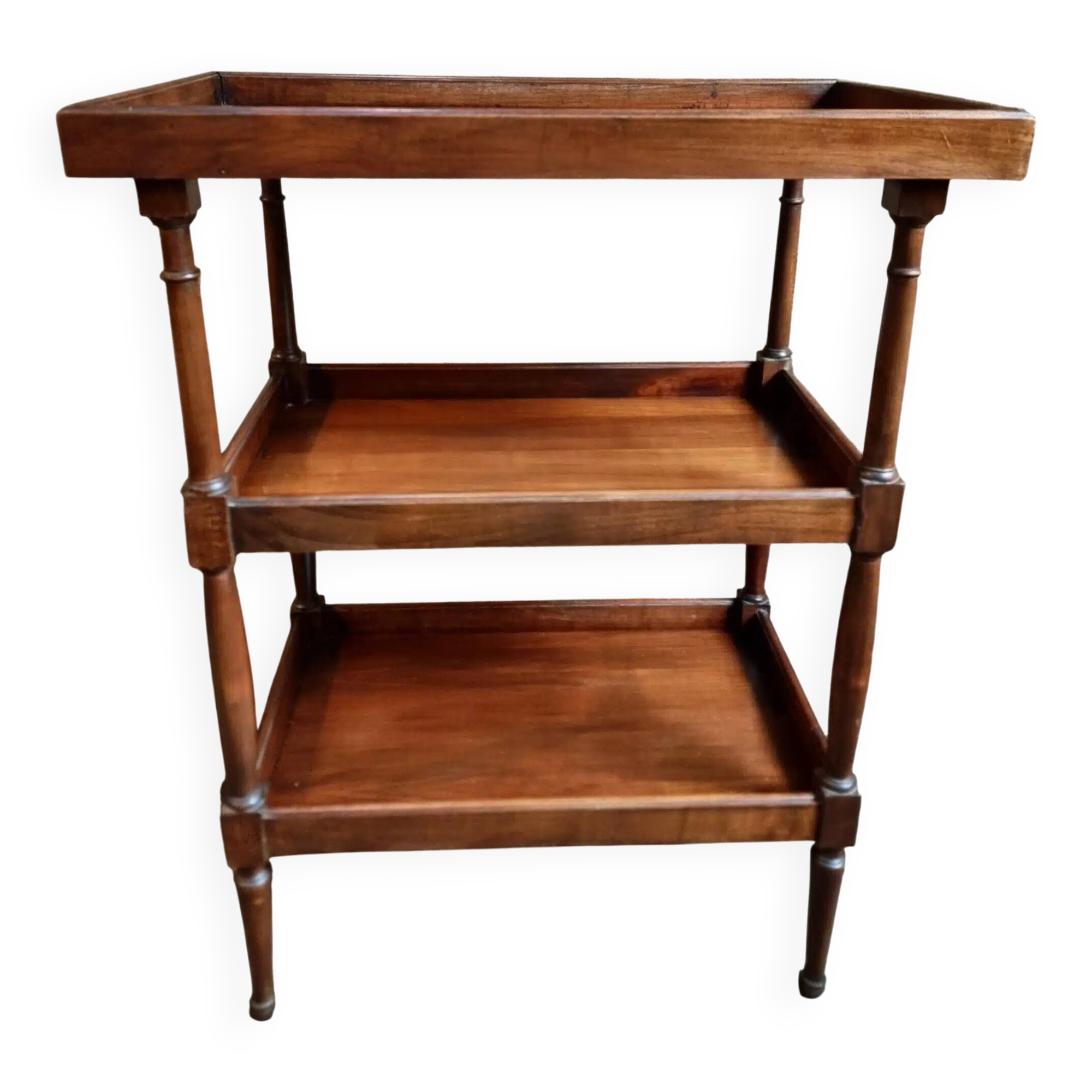 Vintage French shelf in cherry wood, 1920s.