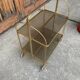 Vintage Folding Trolley in Gold Brass and Plastic