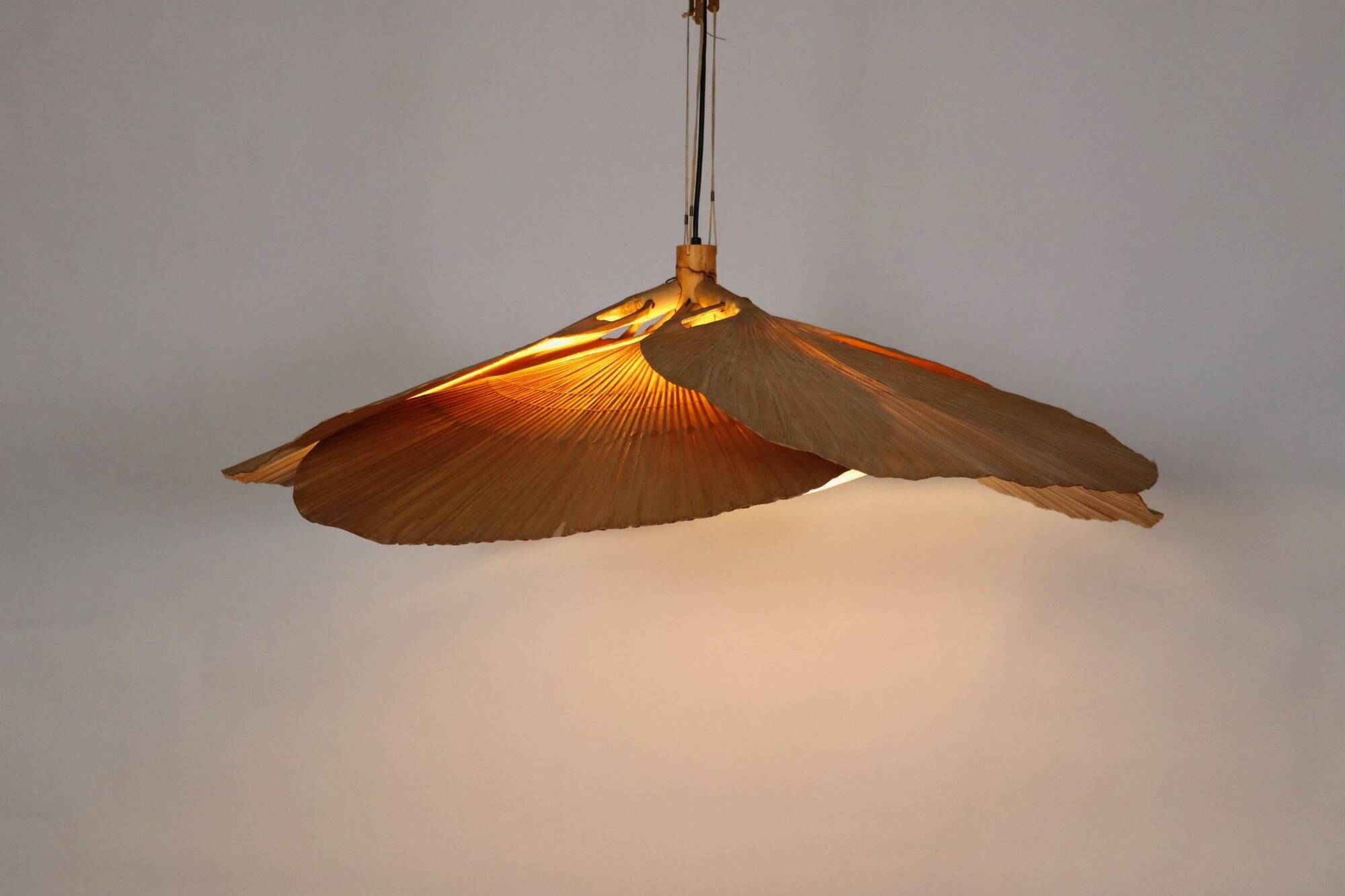 Hana I Chandelier, Uchiwa Series By Ingo Maurer For Design M, Germany, 1970s