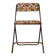 Chaise pliante vintage Lafuma modèle "Chantazur" à motif fleuri