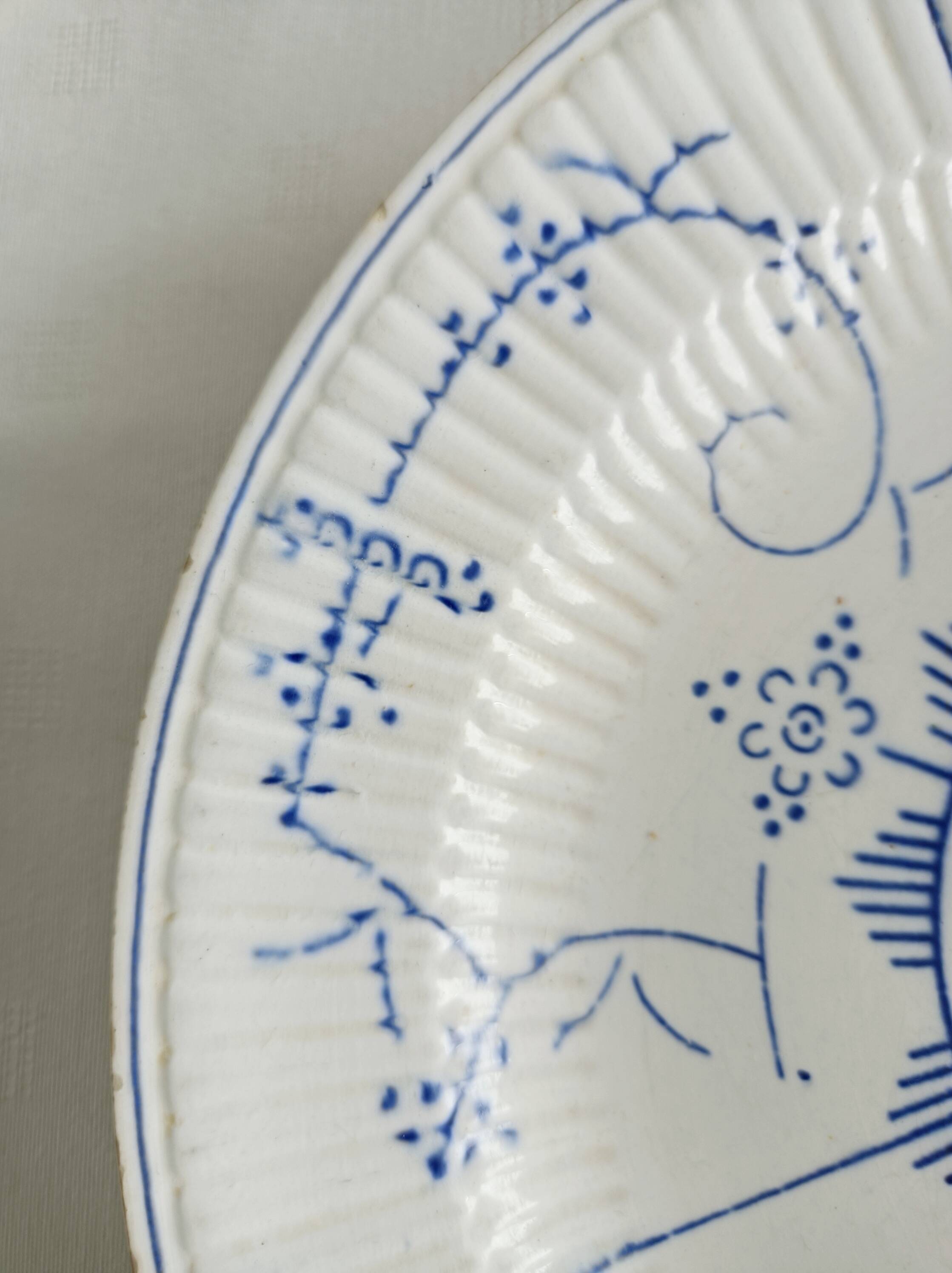 Set of 2 Boch soup plates, Copenhagen decor
