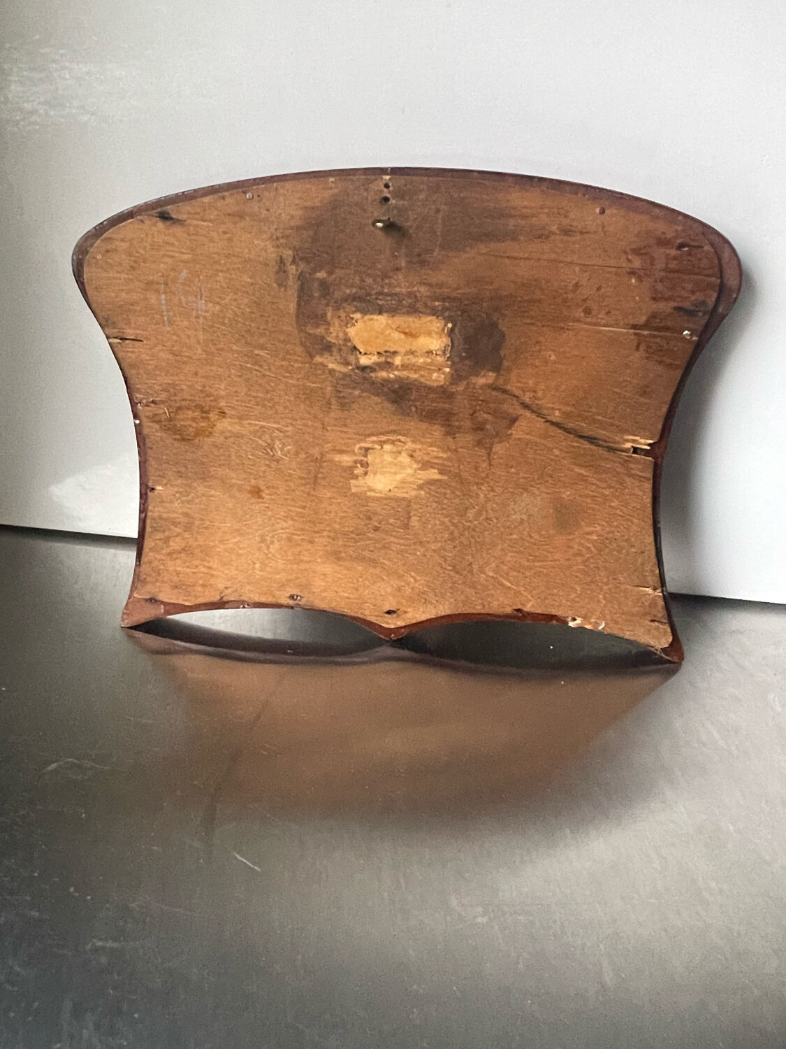 Antique  art nouveau mahogany double frame wood