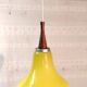 Scandinavian style suspension in green/yellow opaline - 1970s