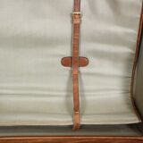 Set three vintage leather suitcases