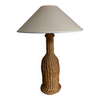 Lampe cabanon provence en osier tressé des vanniers 1950